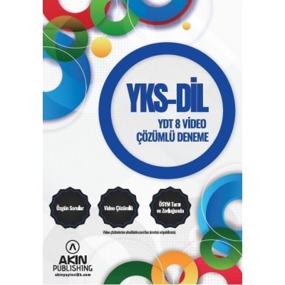 AKIN DİL YKS DİL YDT VİDEO ÇÖZÜMLÜ 8 DENEME SINAVI