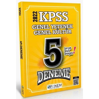 PANEM YAYINCILIK 2022 KPSS TAMAMI ÇÖZÜMLÜ 5 DENEME