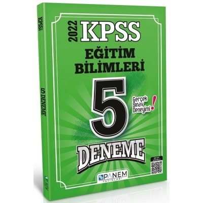 PANEM YAYINCILIK 2022 TAMAMI ÇÖZÜMLÜ KPSS EĞİTİM BİLİMLERİ 5 DENEME