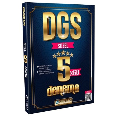 PANEM YAYINCILIK DGS TAMAMI ÇÖZÜMLÜ SÖZEL 5 DENEME
