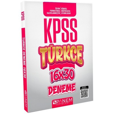PANEM YAYINCILIK KPSS GENEL KÜLTÜR ÇÖZÜMLÜ TÜRKÇE 16x27 DENEME