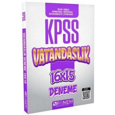 PANEM YAYINCILIK KPSS GENEL KÜLTÜR ÇÖZÜMLÜ VATANDASLIK 16x15 DENEME