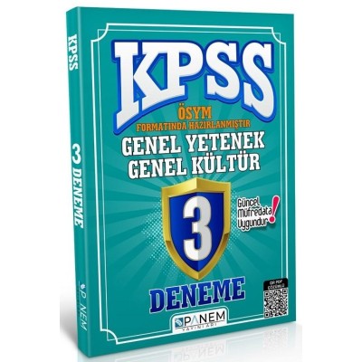 PANEM YAYINCILIK KPSS TAMAMI ÇÖZÜMLÜ GENEL KÜLTÜR GENEL YETENEK 3 DENEME