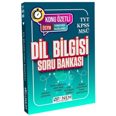 PANEM YAYINCILIK TYT KPSS MSÜ  KONU ÖZETLİ DİL BİLGİSİ SORU BANKASI